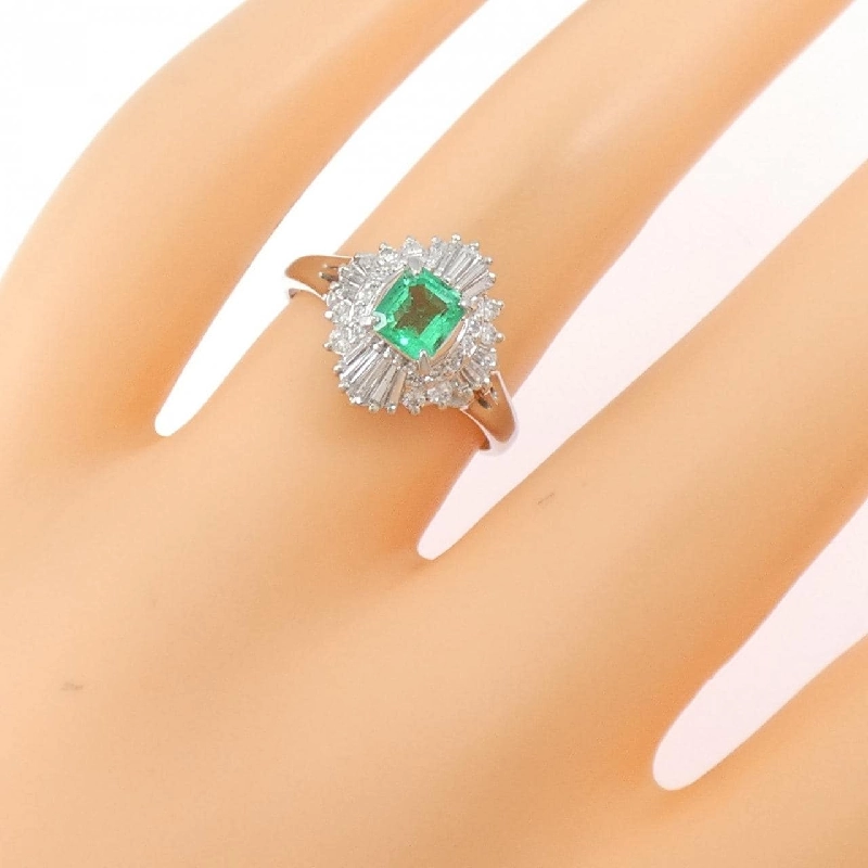 Nhẫn Emerald PT900 0.35CT - Hàng hiệu Chính hãng 849234