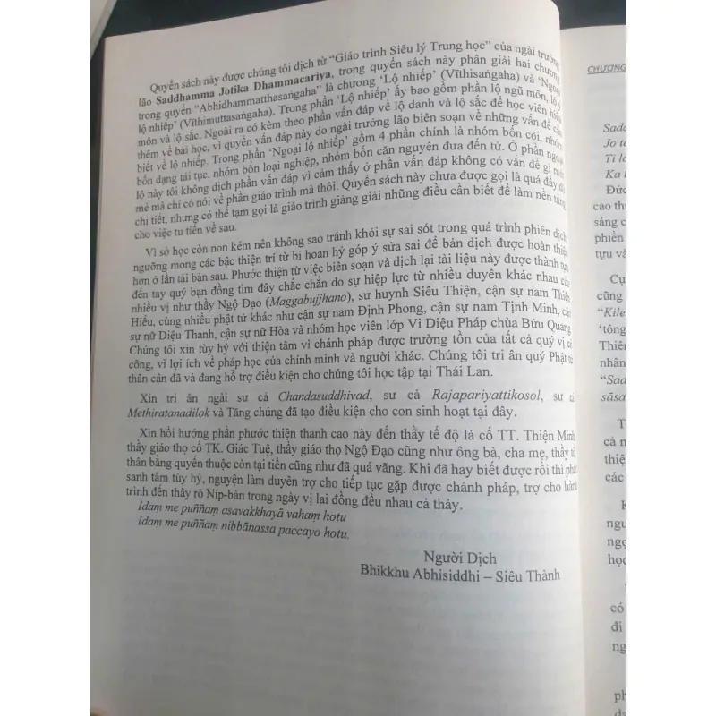 Giáo trình Siêu lý trung học Abhidhamma TheraVāda - Diệu pháp Lý Hợp Quyển 1 717686