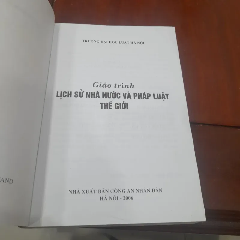 Giáo trình LỊCH SỬ NHÀ NƯỚC VÀ PHÁP LUẬT THẾ GIỚI 930904
