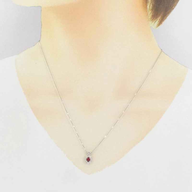 Dây chuyền ruby PT900/PT850 0.45CT - Hàng hiệu Chính hãng 862832