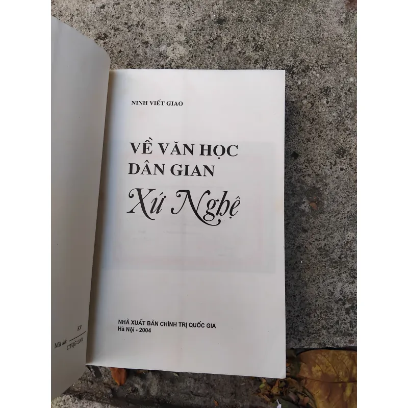 Về văn học dân gian xứ Nghệ của GS Ninh Viết Giao  1005726