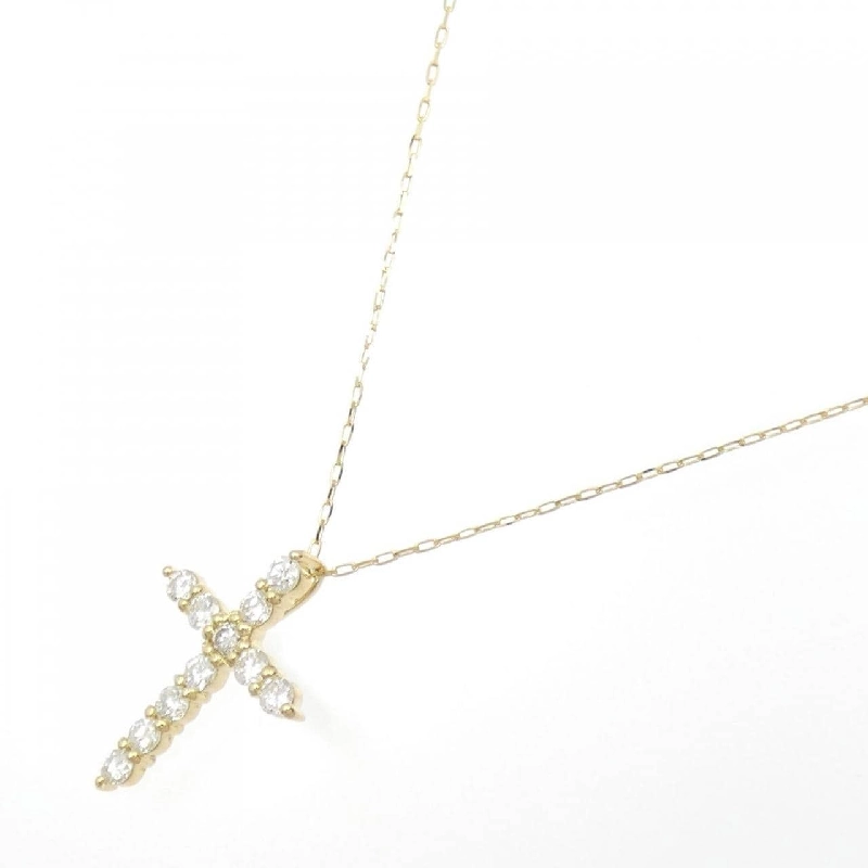 K18YG Dây chuyền kim cương chéo 0.25CT - Hàng hiệu Chính hãng 862842