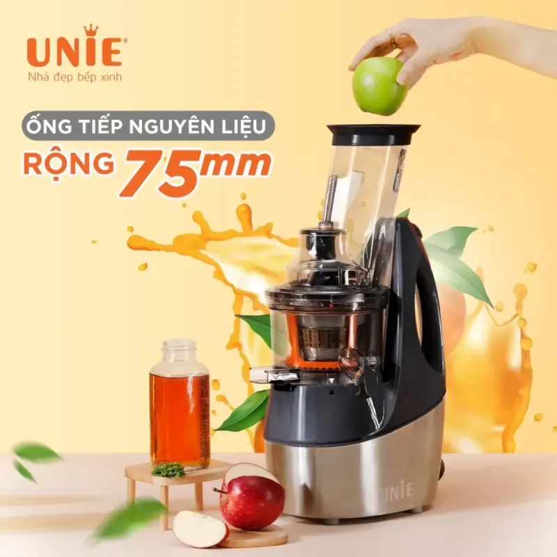 🍎 Máy ép chậm UNIE UE-580 | Ép kiệt bã 98% – Nước ép đậm vị 782728
