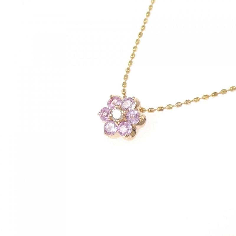 K18PG Hoa Sapphire Dây Chuyền - Hàng hiệu Chính hãng 859879