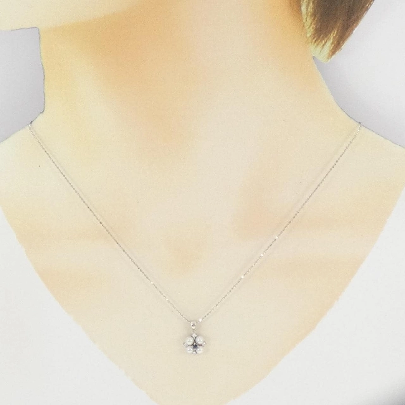 K18WG Mặt dây chuyền đá màu - Hàng hiệu Authentic 860336