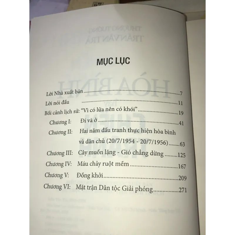 Hoà bình hay chiến tranh - Thượng tướng Trần Văn Trà 999336