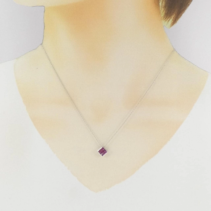 Dây chuyền ruby PT950/PT850 0.45CT - Hàng hiệu Authentic 859098