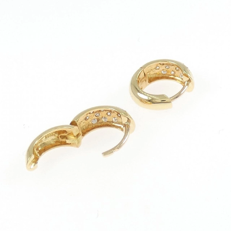 K18YG Bông tai kim cương hình vòng 0.170CT - Hàng hiệu Chính hãng 867611