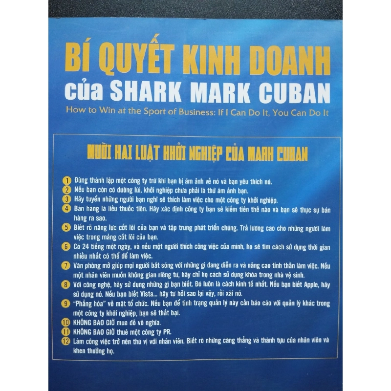 Bí Quyết Kinh Doanh Của Shark Mark Cuban mới 80% ố nhẹ 2018 HCM2405 Mark Cuban SÁCH KỸ NĂNG 914418