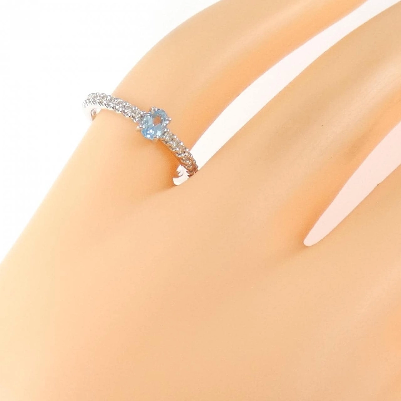 K10WG Blue Topaz Nhẫn Pinky - Hàng hiệu Chính hãng 854473