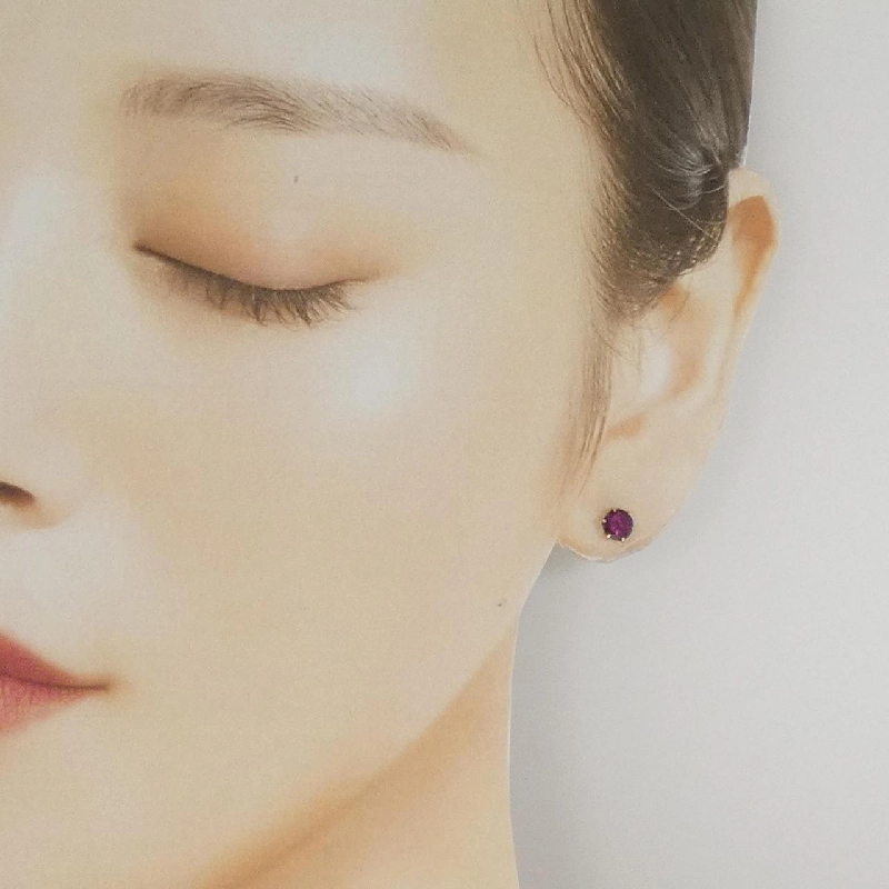 K18PG Garnet Bông tai - Hàng hiệu Chính hãng 866197