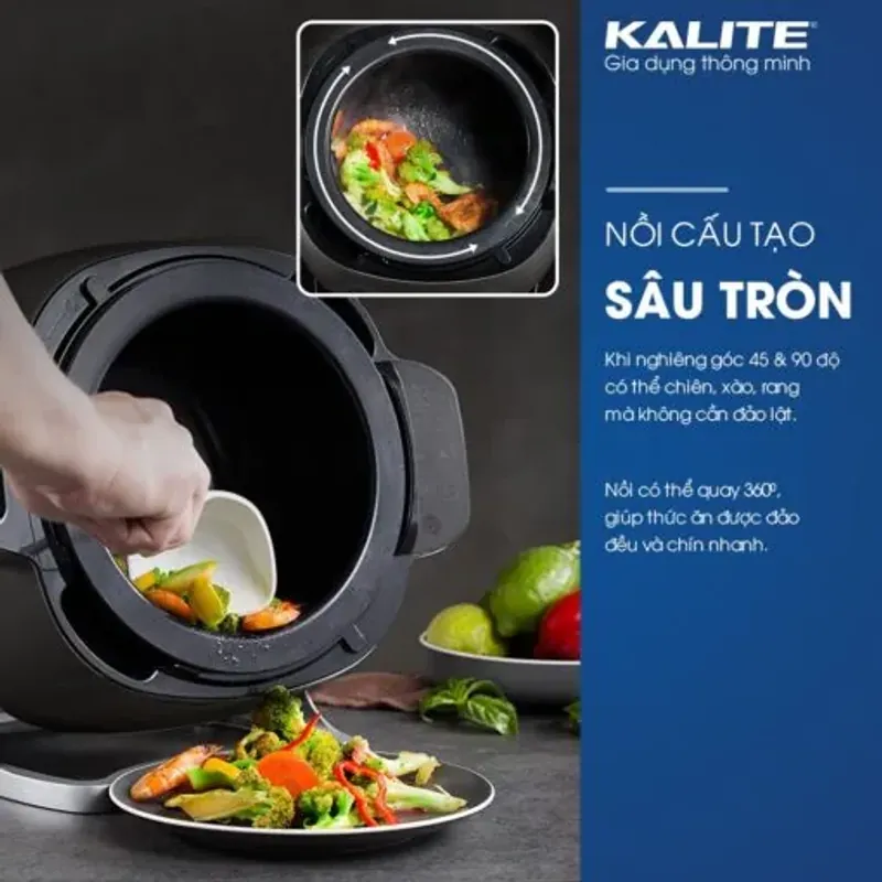 Nồi cao tần vũ trụ KALITE GALAXY, chính hãng, tiện lợi, mới mẻ, mới 100% 701315