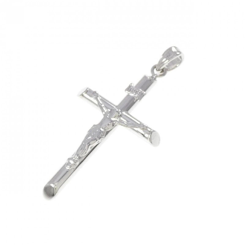 K18WG Mặt dây chuyền hình chữ thập - Hàng hiệu Chính hãng 866114