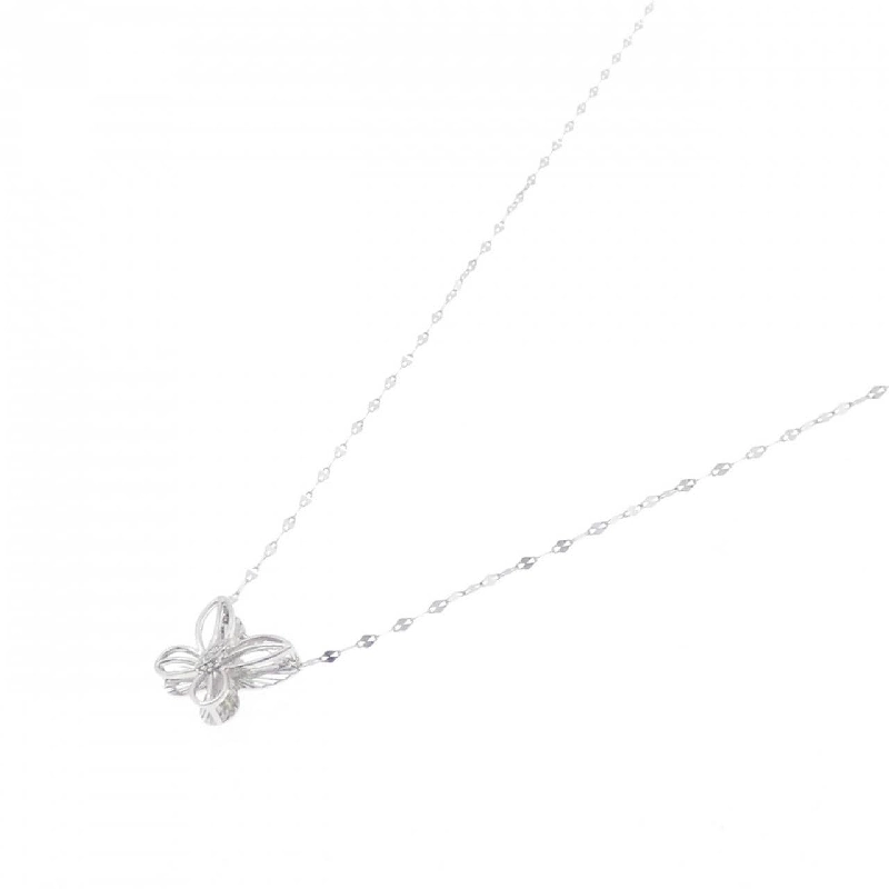 K18WG Bướm Kim Cương Dây Chuyền 0.01CT - Hàng hiệu Chính hãng 860613