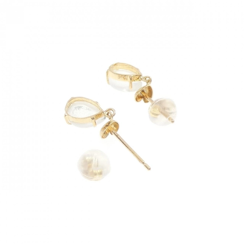 K18YG Đá mặt trăng Bông tai - Hàng hiệu Chính hãng 872926