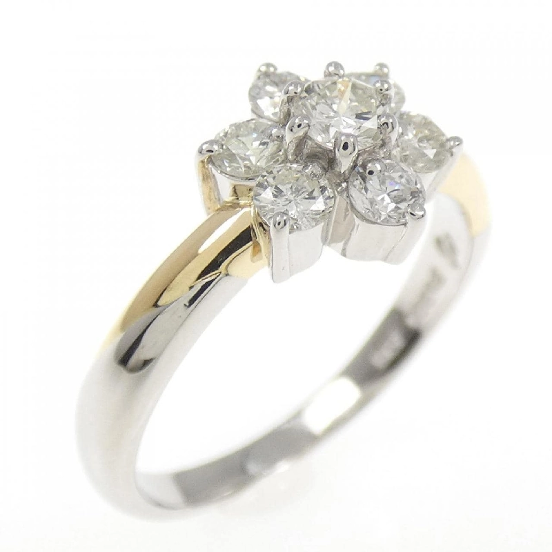 Nhẫn kim cương hoa PT900/K18YG 0.50CT 668617