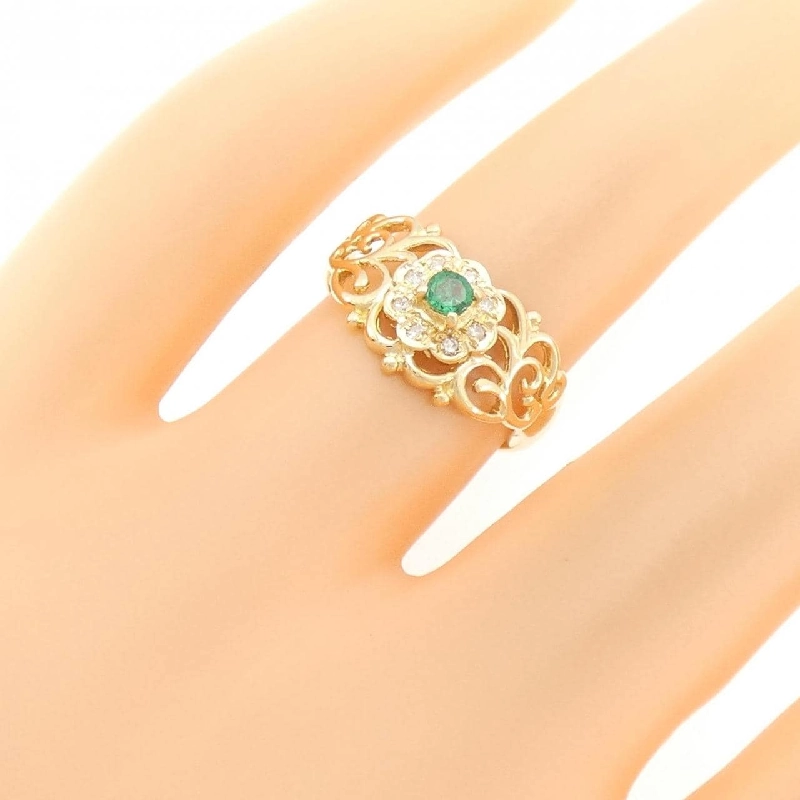 Nhẫn Emerald K18YG 0.10CT 669789