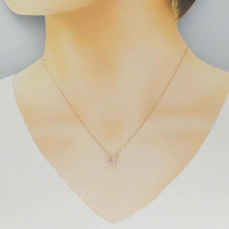 K10PG Dây chuyền kim cương hình trái tim 0.14CT - Hàng hiệu Chính hãng 858176