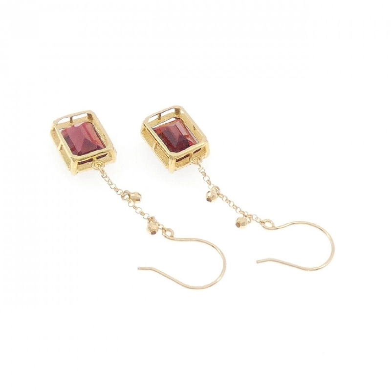 K18YG Garnet Bông tai - Hàng hiệu Chính hãng 874479