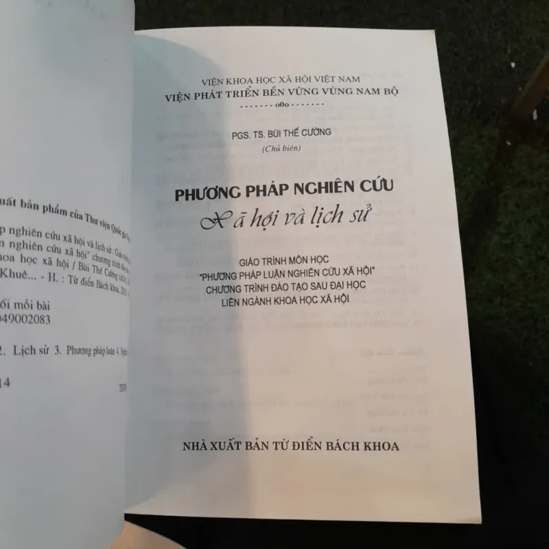 PHƯƠNG PHÁP NGHIÊN CỨU XÃ HỘI VÀ LỊCH SỬ - BÙI THẾ CƯỜNG 971025