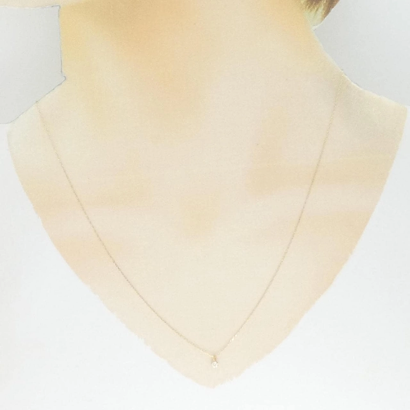 K18YG Solitaire Dây chuyền kim cương 0.05CT - Hàng hiệu Chính hãng 868617