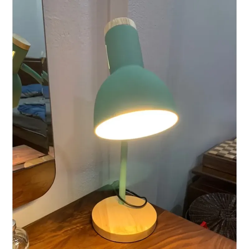 Đèn bàn học đế gỗ, đèn led để bàn làm việc đọc sách phù hợp bảo vệ mắt chống cận, decor 604299