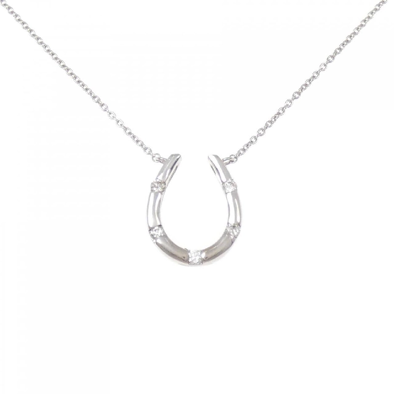 K18WG Móng ngựa Dây chuyền kim cương 0.10CT - Hàng hiệu Chính hãng 857541