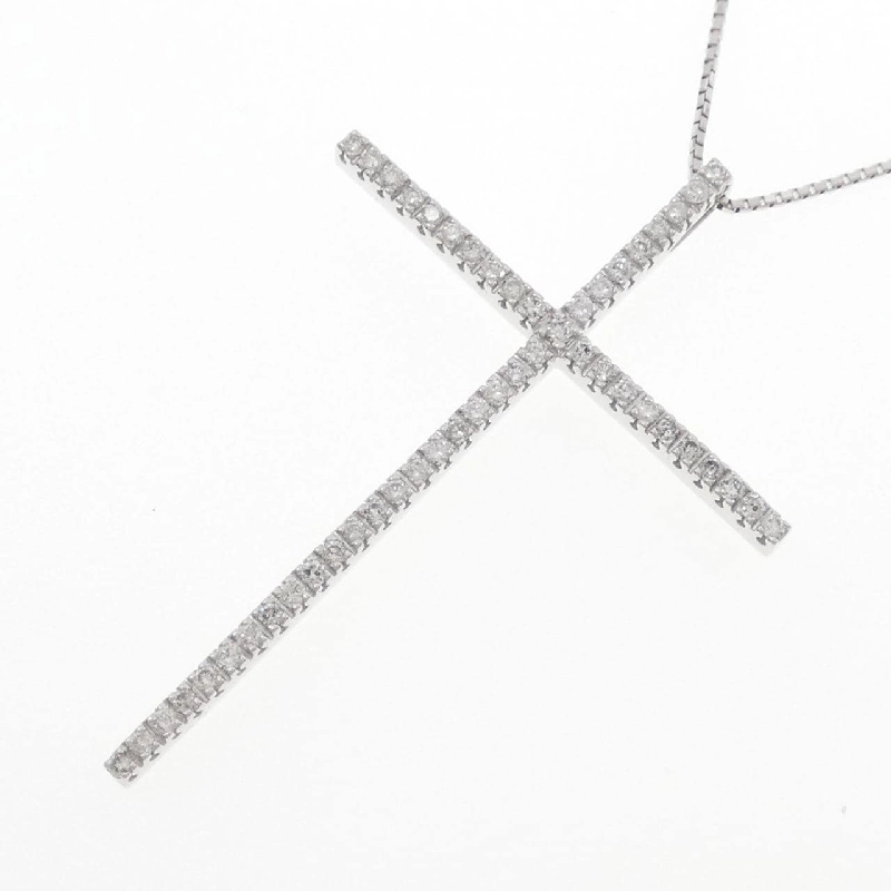 K18WG Dây chuyền kim cương chéo 1.00CT - Hàng hiệu Chính hãng 862078