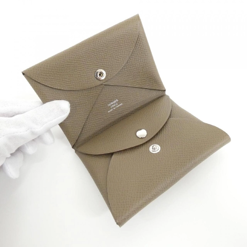 【Sản phẩm chưa sử dụng】Ví tiền Hermes Calvi Duo 083035CK 619559