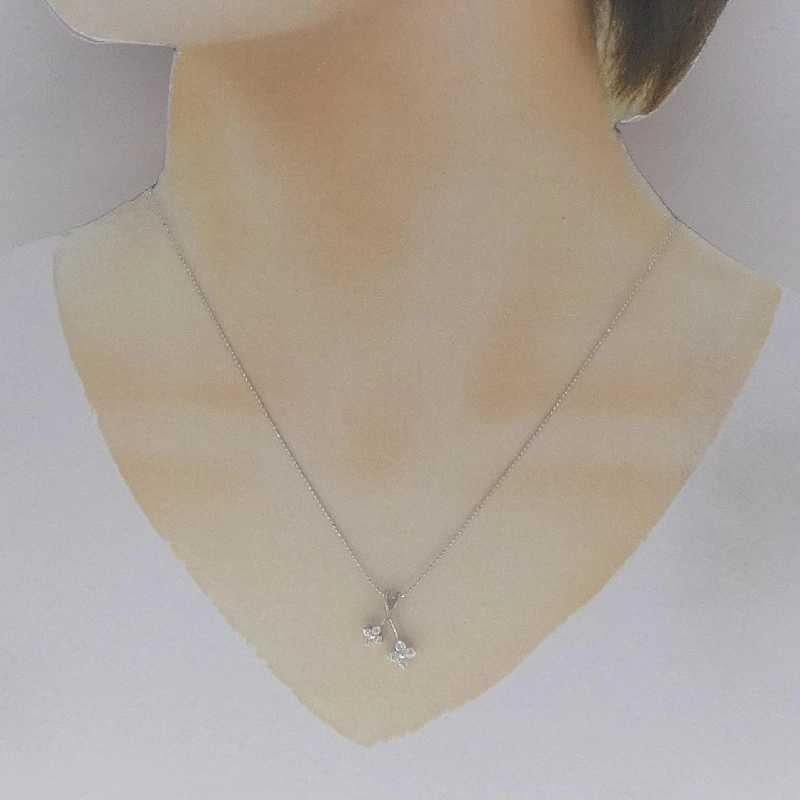 Dây chuyền kim cương hoa 750WG/K18WG 0.32CT - Hàng hiệu Authentic 859874