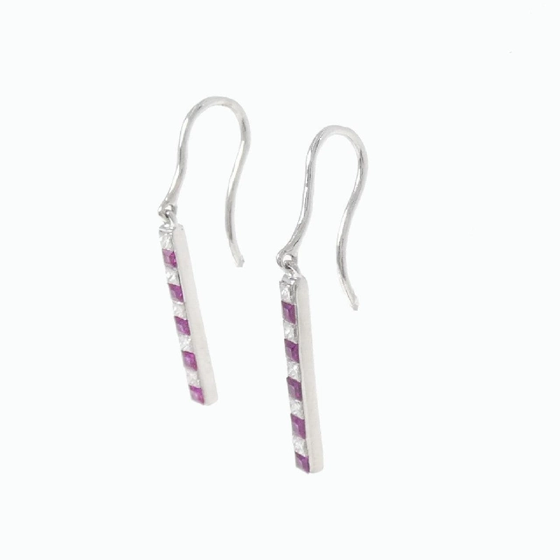 K18WG Bông tai Ruby 0.40CT - Hàng hiệu Chính hãng 873166