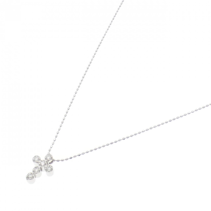 K18WG Dây chuyền kim cương chéo 0.14CT - Hàng hiệu Chính hãng 855848