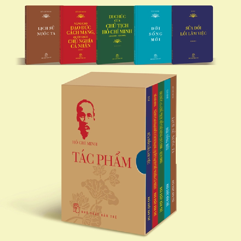 Boxset Di Sản Hồ Chí Minh - Tác Phẩm (Khổ Nhỏ) (Bộ 5 Cuốn) (2024) - Hồ Chí Minh 744512