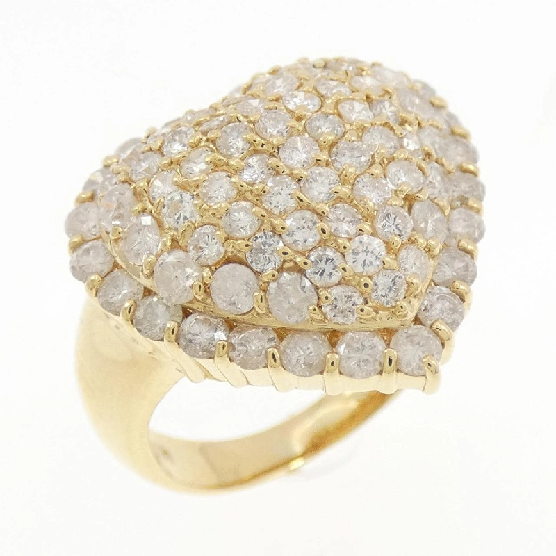 Nhẫn kim cương pavé hình trái tim K18YG 1.80CT - Hàng hiệu chính hãng 853295