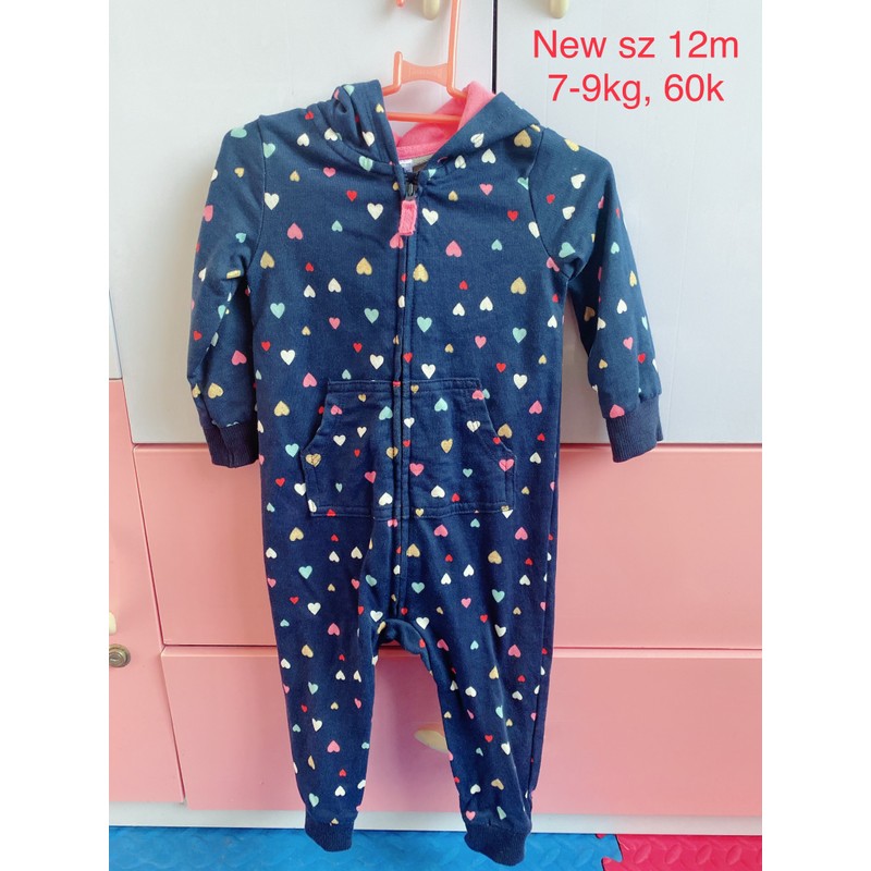 Bodysuit 12m 7-9kg, hàng new không còn mác do đã giặt qua, chưa từng sử dụng 140804