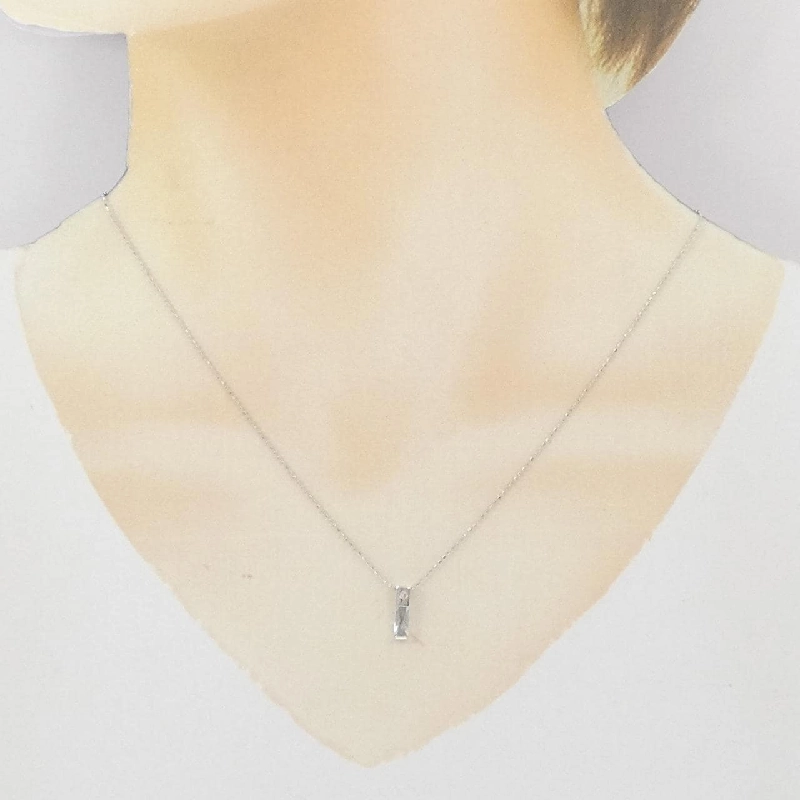 K18WG Aquamarine Necklace 0.36CT - Hàng hiệu Authentic 858693