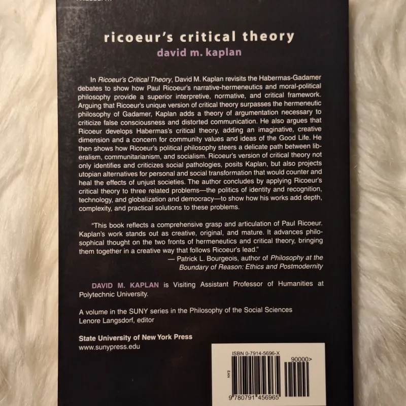 David M. Kaplan - Ricoeur's Critical Theory 957081