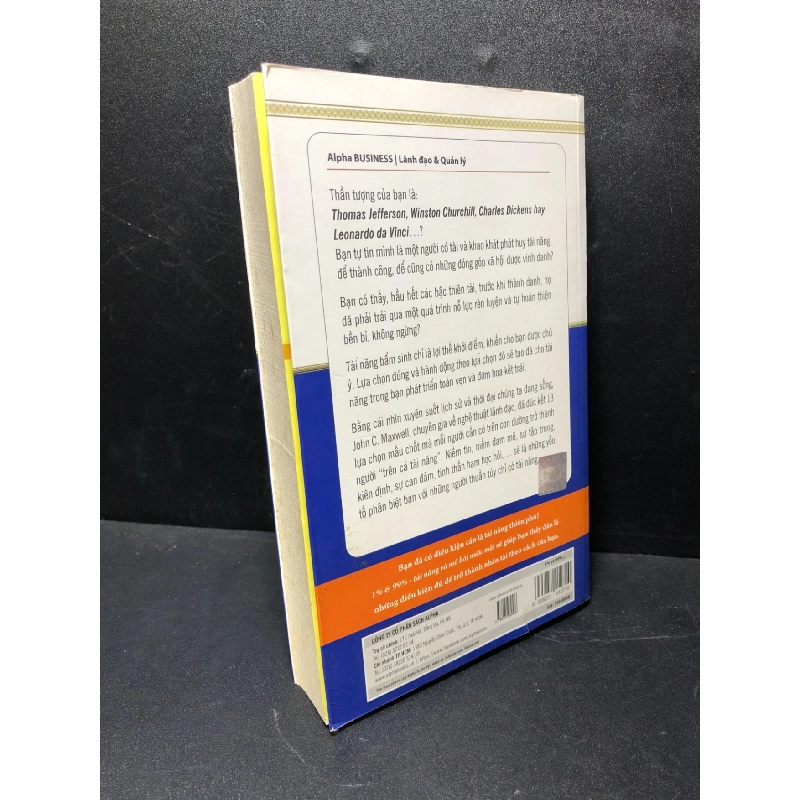 1% và 99% tài năng mồ hôi nước mắt 2019 John C Maxwell mới 80% ố HCM1811 912649