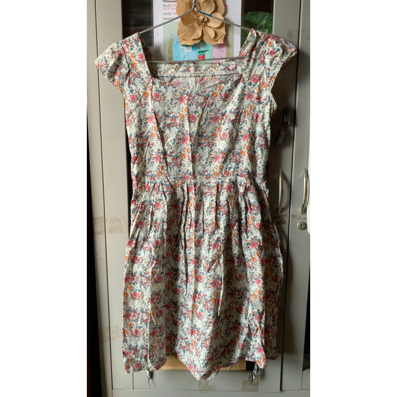 Đầm hoa vải cotton thấm hút 478407