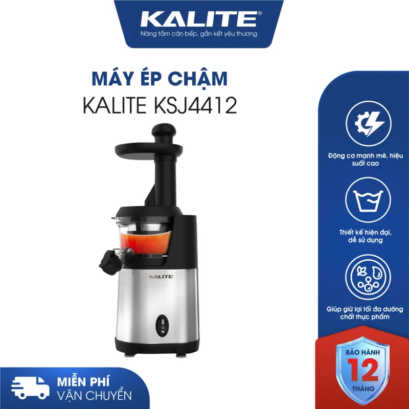 Máy ép chậm Kalite KSJ4412 động cơ đảo chiều ép kiệt bã 784316