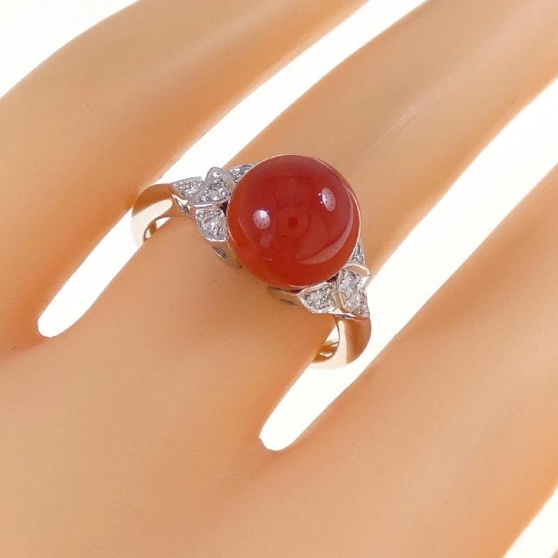 Nhẫn san hô PT900 8.9mm 669719