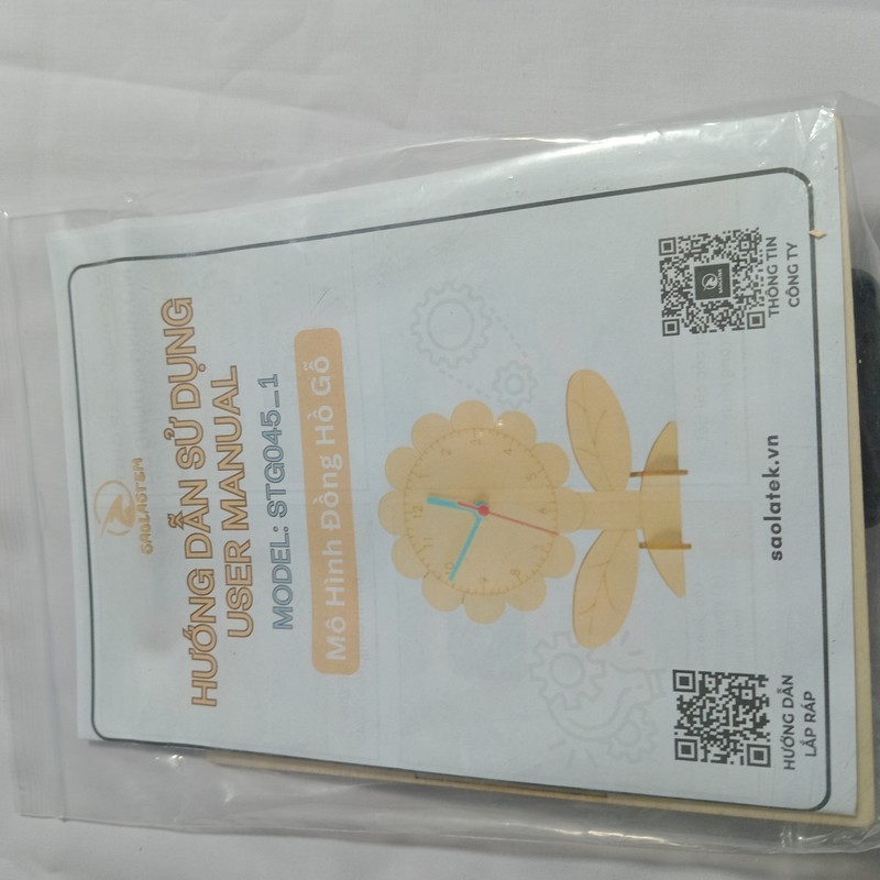 Bộ lắp ráp đồng hồ hoa hướng dương  chạy bằng pin AA cho bé - STEM Khoa Học 69563