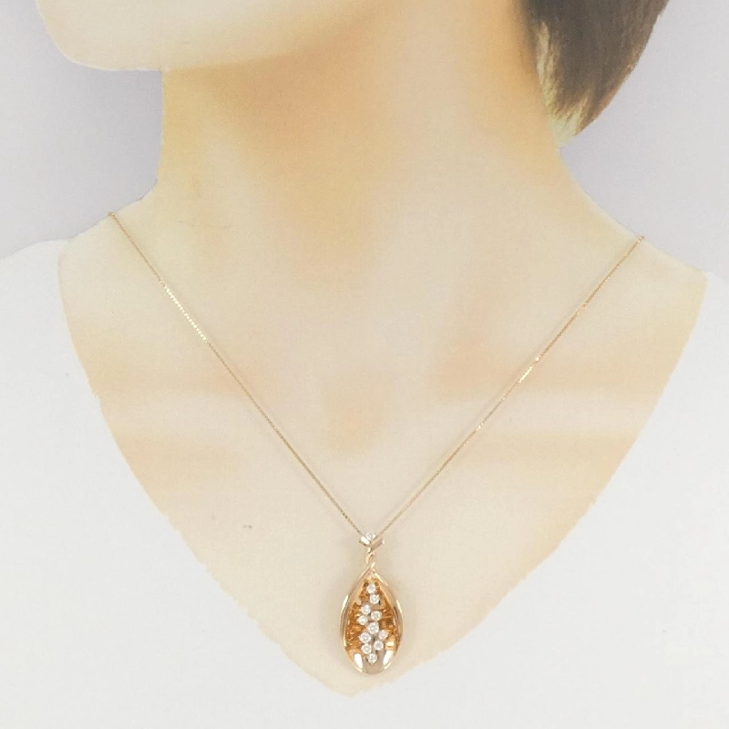 K18PG Dây chuyền kim cương 0.55CT - Hàng hiệu Authentic 863087