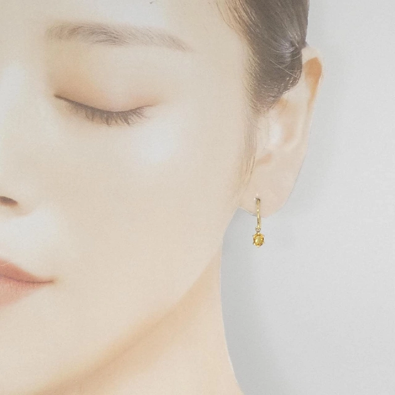 K18YG Citrine Bông tai - Hàng hiệu Chính hãng 872115