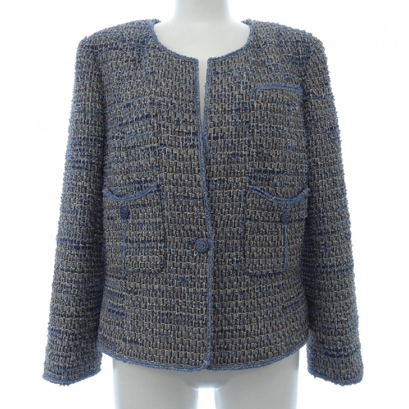 【Mã giảm giá】【Cổ điển】Áo khoác không cổ Chanel CHANEL 636861