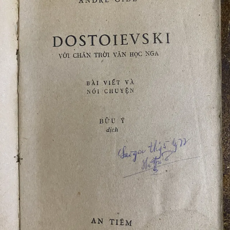 Dostoievsk do André Gide viết, xuất bản 1975 1025454