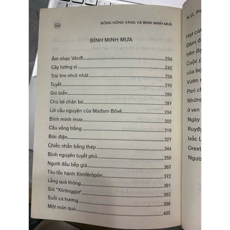 BÔNG HỒNG VÀNG VÀ BÌNH MINH MƯA - K. G. PAUSTOVSKY 329435