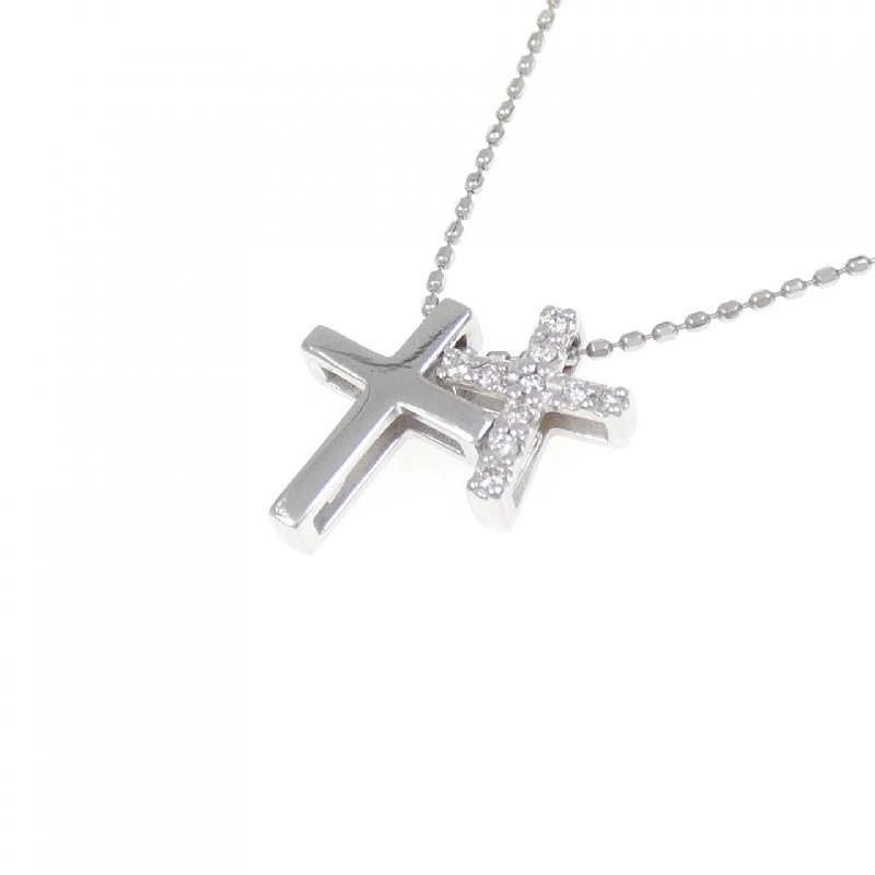 K18WG Dây chuyền kim cương chéo 0.05CT - Hàng hiệu Chính hãng 863406