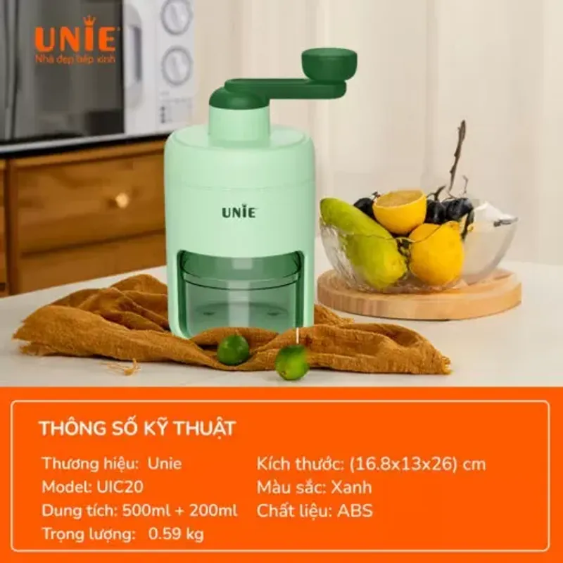 🧊 MÁY BÀO ĐÁ MINI UNIE UIC20 – NHANH, SẮC, SIÊU AN TOÀN! 727617