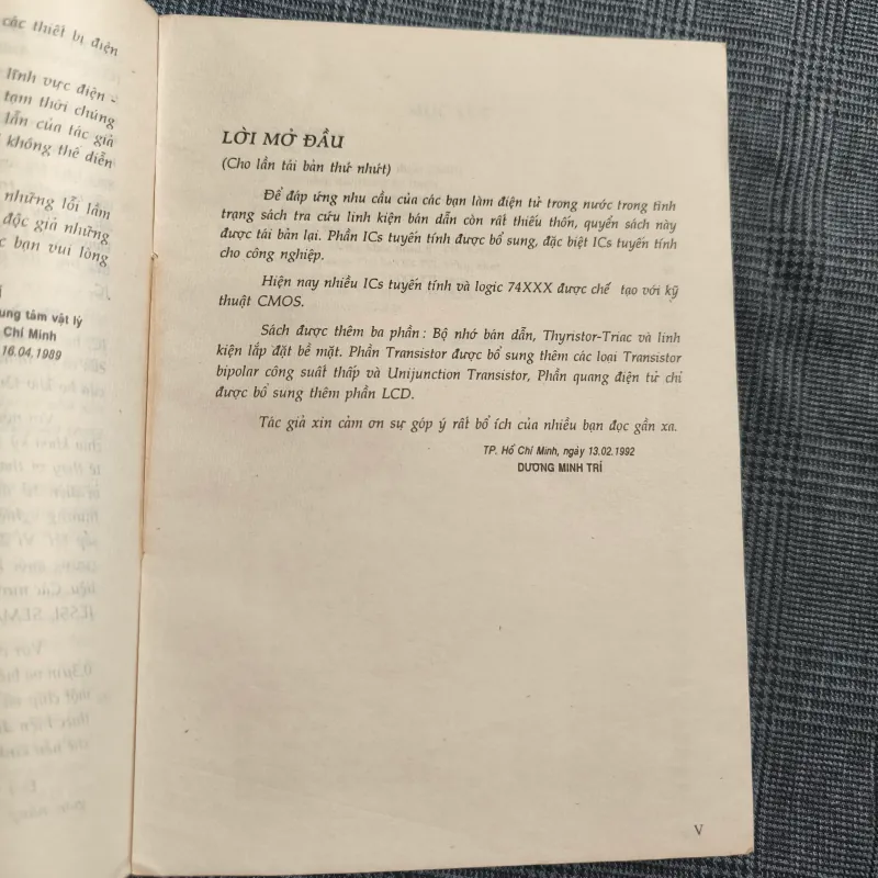 Sơ đồ chân Linh kiện bán dẫn - Dương Minh Trí - Năm 1992 607248